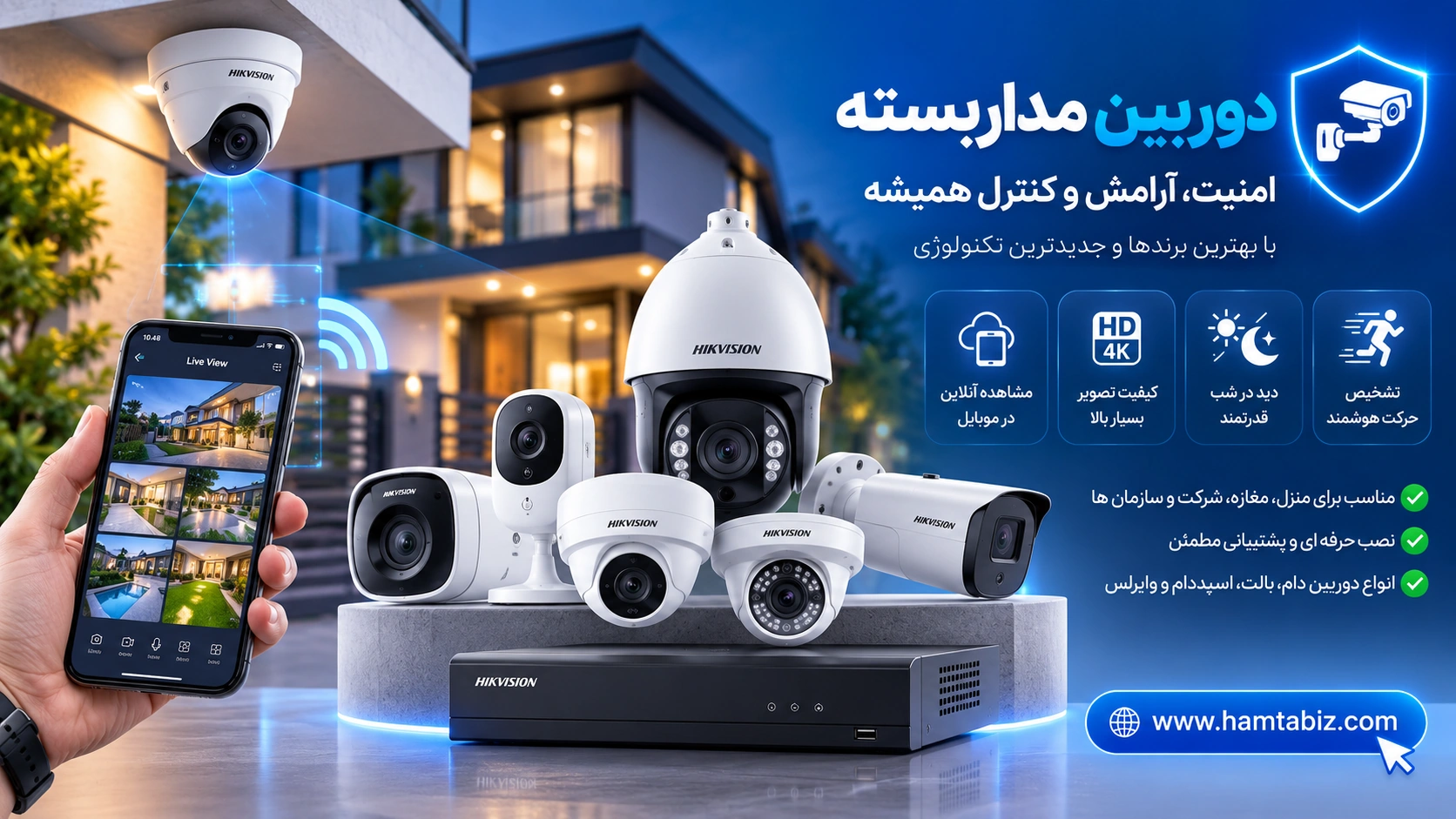 قیمت دوربین مداربسته شیراز